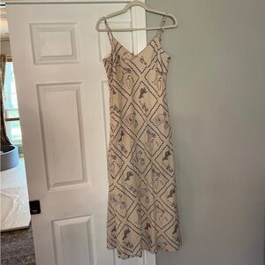 BillyJ | Cream Midi Dress Chili Cocktail Print